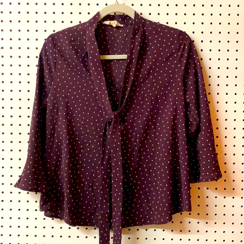 Sweet Wanderer purple 3/4 length sleeve Blouse